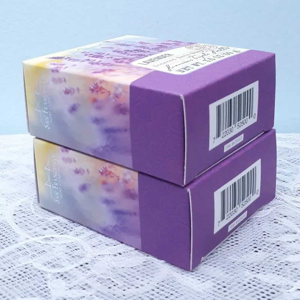 3 Discontinued San Francisco Soap Company Lavender Floral Bar Set 722030525000 - Picture 9 of 11